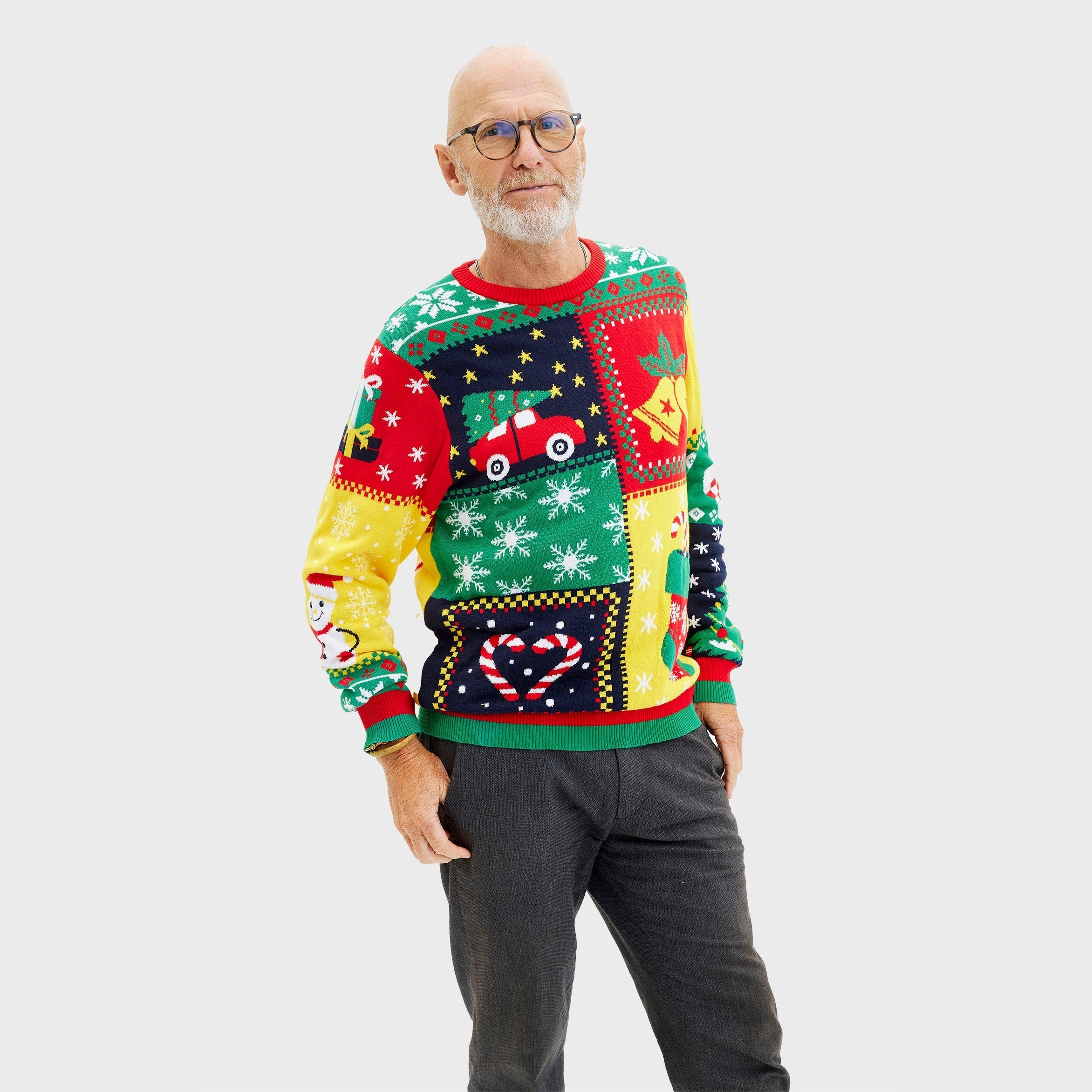 The Patchwork Christmas Sweater – Men